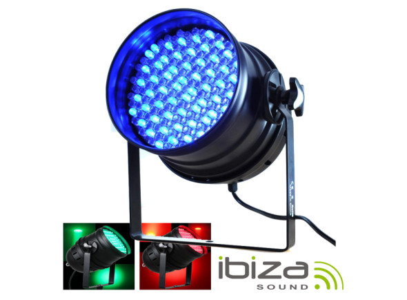 Ibiza Projetor PAR64 C/ 177 LEDS RGB 5mm DMX 36W Ibiza Projetor PAR64 C/ 177 LEDS RGB 5mm DMX 36W